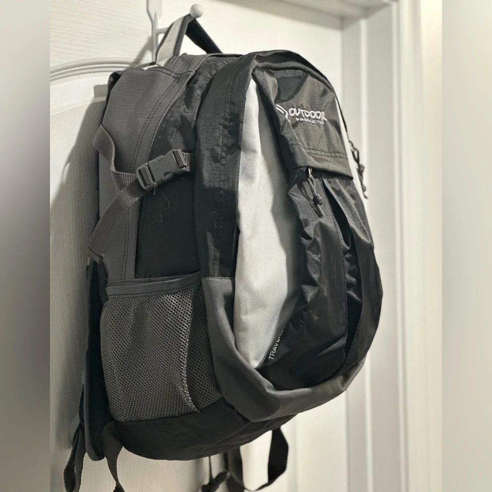 Outdoors Black and Gray Backpack